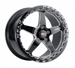 WELD Ventura 5 Beadlock Drag Gloss Black Wheel with Milled Spokes 18x10
